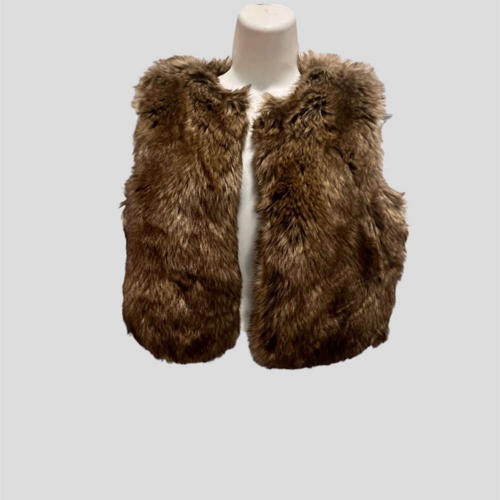 Polo Ralph Lauren brown faux fur vest size 16 (XL)